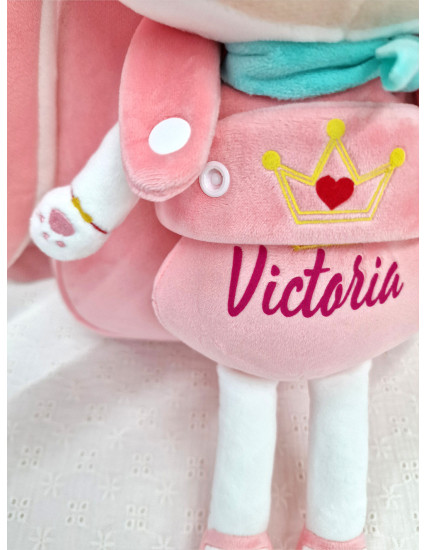 Ghiozdan personalizat fetita Iepuras Papusim cu...