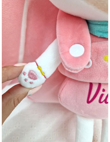 Ghiozdan personalizat fetita Iepuras Papusim cu...