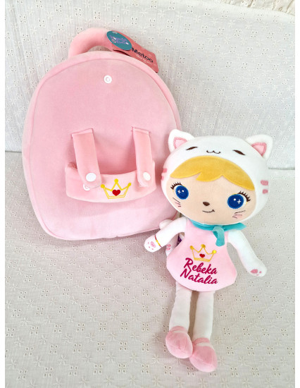 Ghiozdan personalizat fetita Pisi cu papusica...