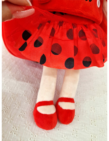 Ghiozdan personalizat fetita Buburuza cu papusica detasabila