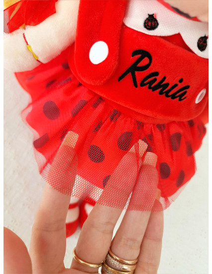 Ghiozdan personalizat fetita Buburuza cu papusica detasabila