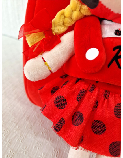 Ghiozdan personalizat fetita Buburuza cu papusica detasabila