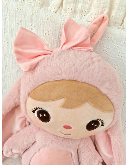 Papusa personalizata fetita Iepuras Blanos Roz