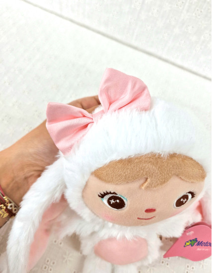 Papusa mica Iepuras blanos alb