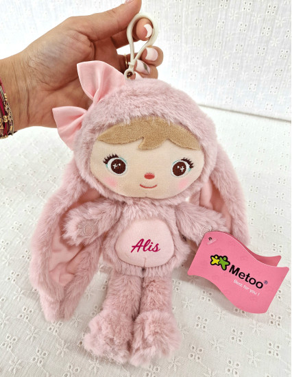 Papusa mica Iepuras blanos roz