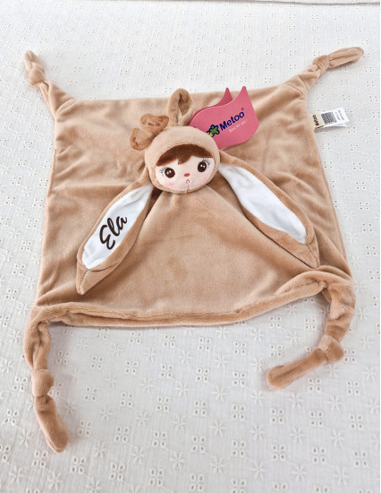 Jucarie Bebe Iepuras Bej cu fustita