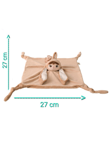 Jucarie Bebe Iepuras Bej cu fustita 2