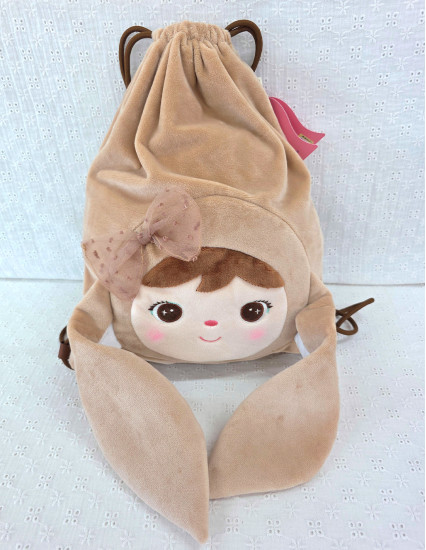 Saculet Iepuras cu Fustita Bej