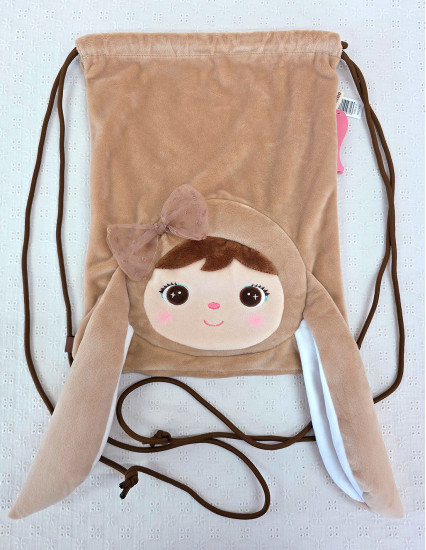 Saculet Iepuras cu Fustita Bej