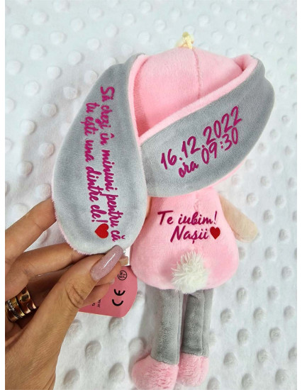 Papusa mica personalizata fetita Iepuras