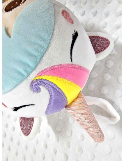 Papusa personalizata fetita Unicorn Curcubeu