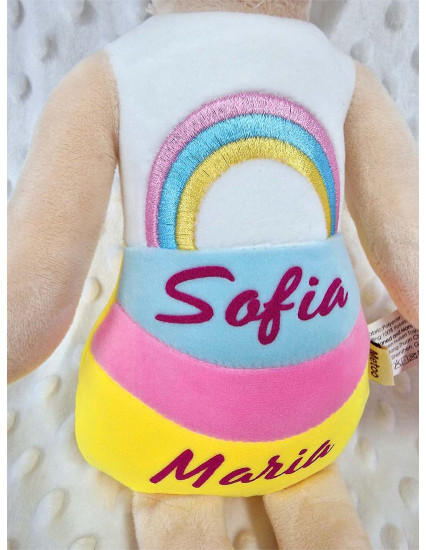 Papusa personalizata fetita Unicorn Curcubeu