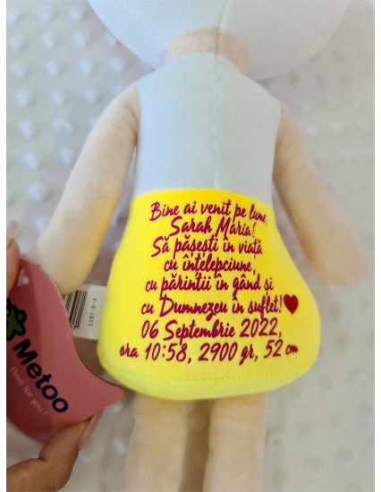 Papusa personalizata fetita Unicorn Curcubeu