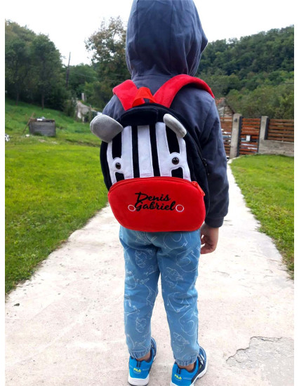 Ghiozdan personalizat fetita/baietel Zebra 2