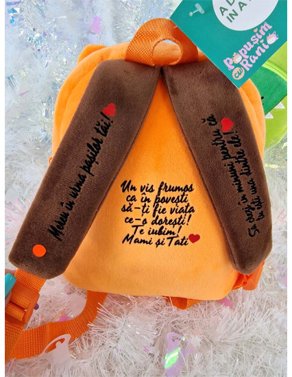 Ghiozdan personalizat fetita/baietel Vulpe
