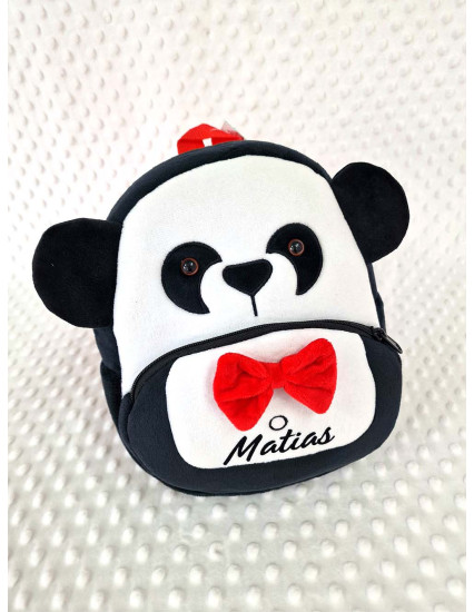 Ghiozdan personalizat baietel Panda