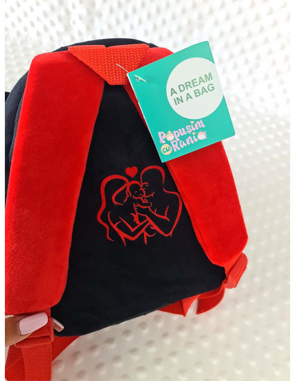 Ghiozdan personalizat baietel Panda