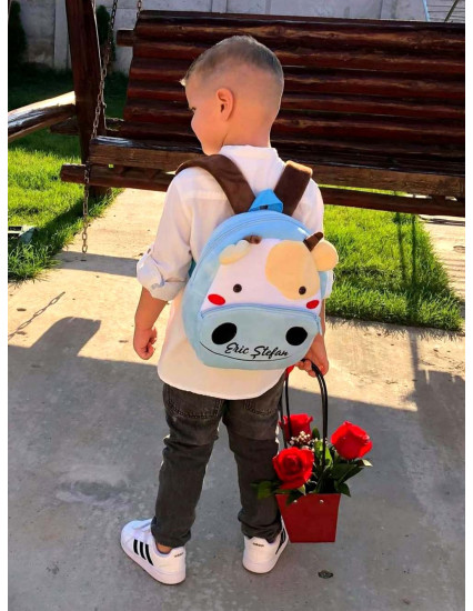 Ghiozdan personalizat fetita/baietel Vacuta 2