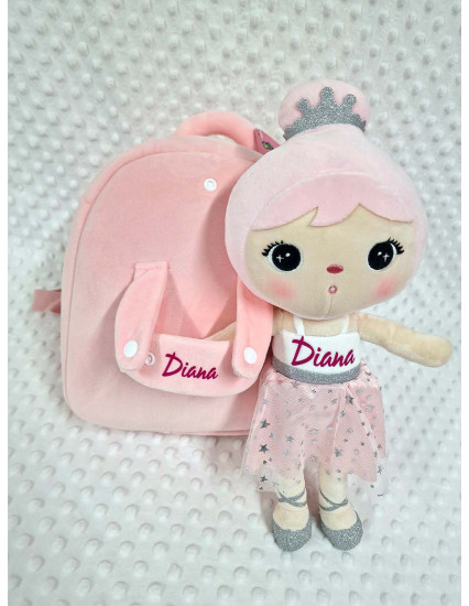 Ghiozdan personalizat fetita Ingeras Roz cu...