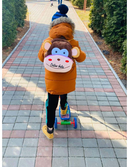 Ghiozdan personalizat fetita/baietel Maimuta