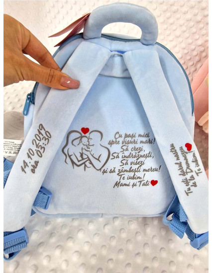 Ghiozdan personalizat baietel Iepur