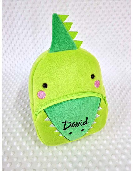 Ghiozdan personalizat baietel Dino