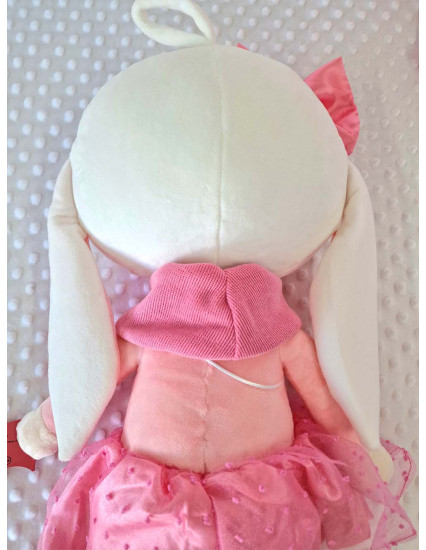 Papusa personalizata fetita Iepuras cu Fustita XL