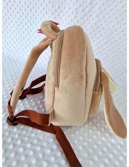 Ghiozdan personalizat baietel Iepur Bej