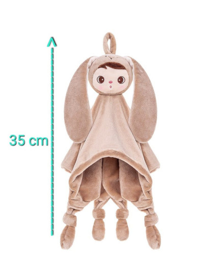 Jucarie de imbratisat personalizata baietel Iepur bej