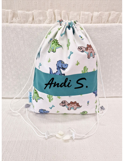 Saculet gradinita personalizat cu nume din Bumbac 40cm x...