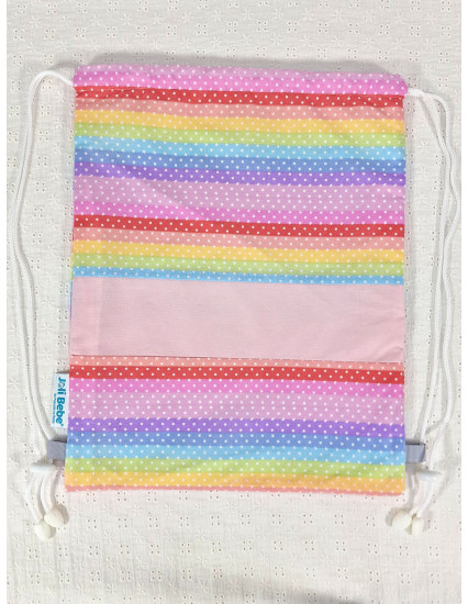 Saculet gradinita personalizat cu nume din Bumbac 40cm x 30cm, multicolor