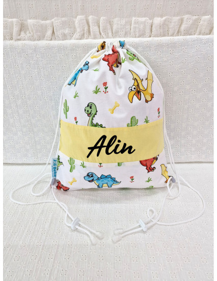 Saculet gradinita personalizat cu nume din Bumbac 40cm x...