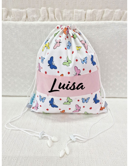 Saculet gradinita personalizat cu nume din Bumbac 40cm x...