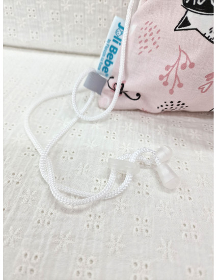 Saculet gradinita personalizat cu nume din Bumbac 40cm x 30cm, pisicuta