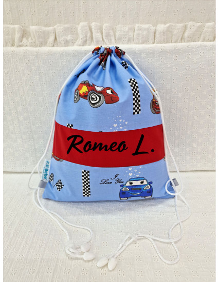 Saculet gradinita personalizat cu nume din Bumbac 40cm x...