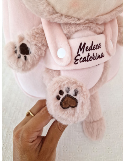 Ghiozdan personalizat fetita Ursulica cu papusica detasabila