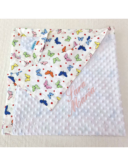 Paturica personalizata cu 2 fete din plus minky si...