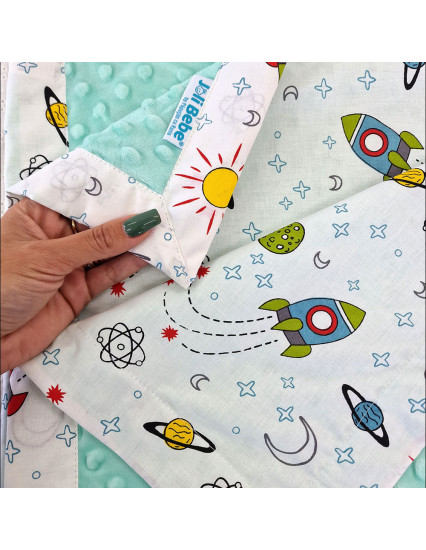 Paturica personalizata cu 2 fete din plus minky si... 2