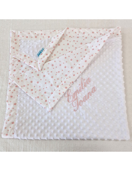 Paturica personalizata cu 2 fete din plus minky si...