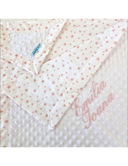 Paturica personalizata cu 2 fete din plus minky...