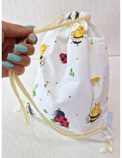 Saculet gradinita personalizat cu nume din Bumbac 40cm x... 2