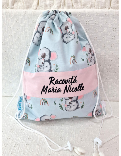 Saculet gradinita personalizat cu nume din Bumbac 40cm x...