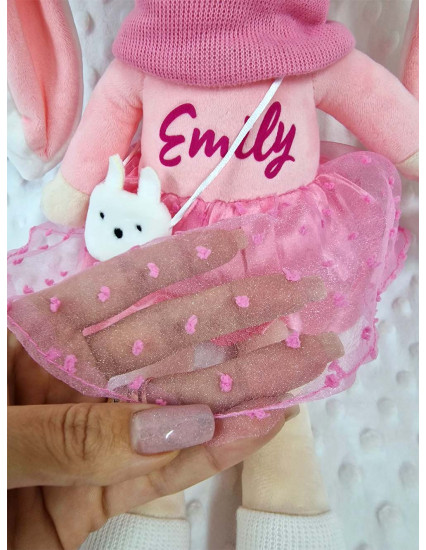 Papusa personalizata fetita Iepuras Fustita