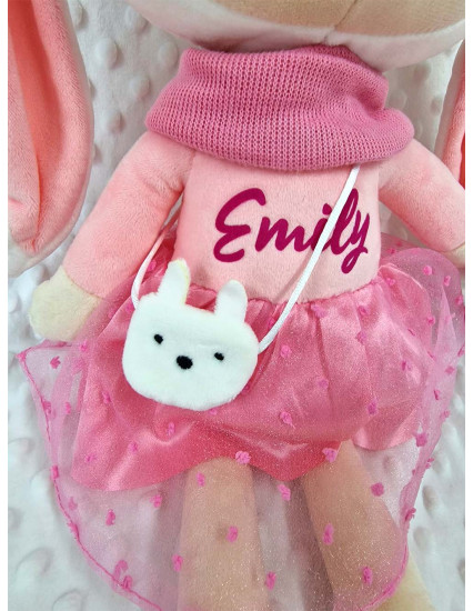 Papusa personalizata fetita Iepuras Fustita
