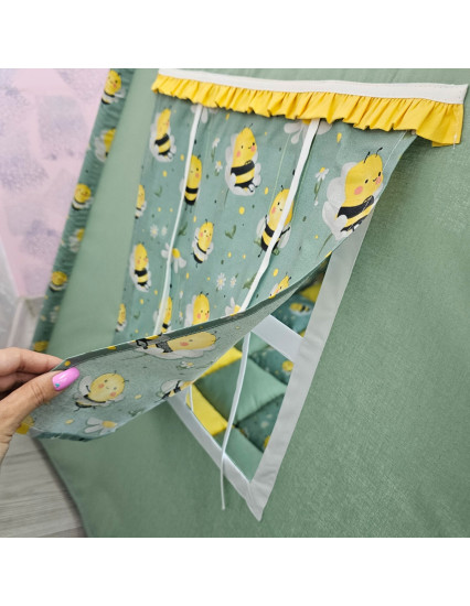 Cort de joaca Teepee, albinute cu kaki