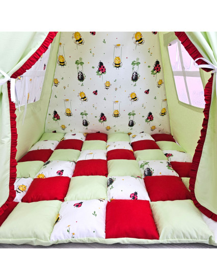 Cort de joaca Teepee, buburuze si albinute