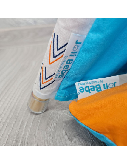 Cort de joaca Teepee, vulpita cu albastru