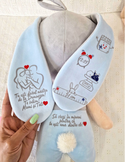 Papusa personalizata baietel Iepur