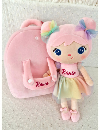 Ghiozdan personalizat Fetita Papusim cu...