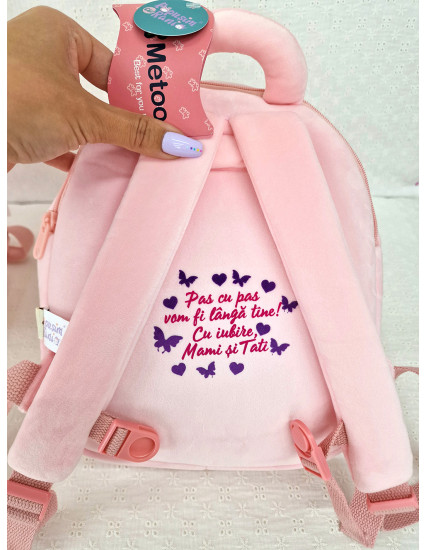 Ghiozdan personalizat Fetita Papusim cu papusica detasabila